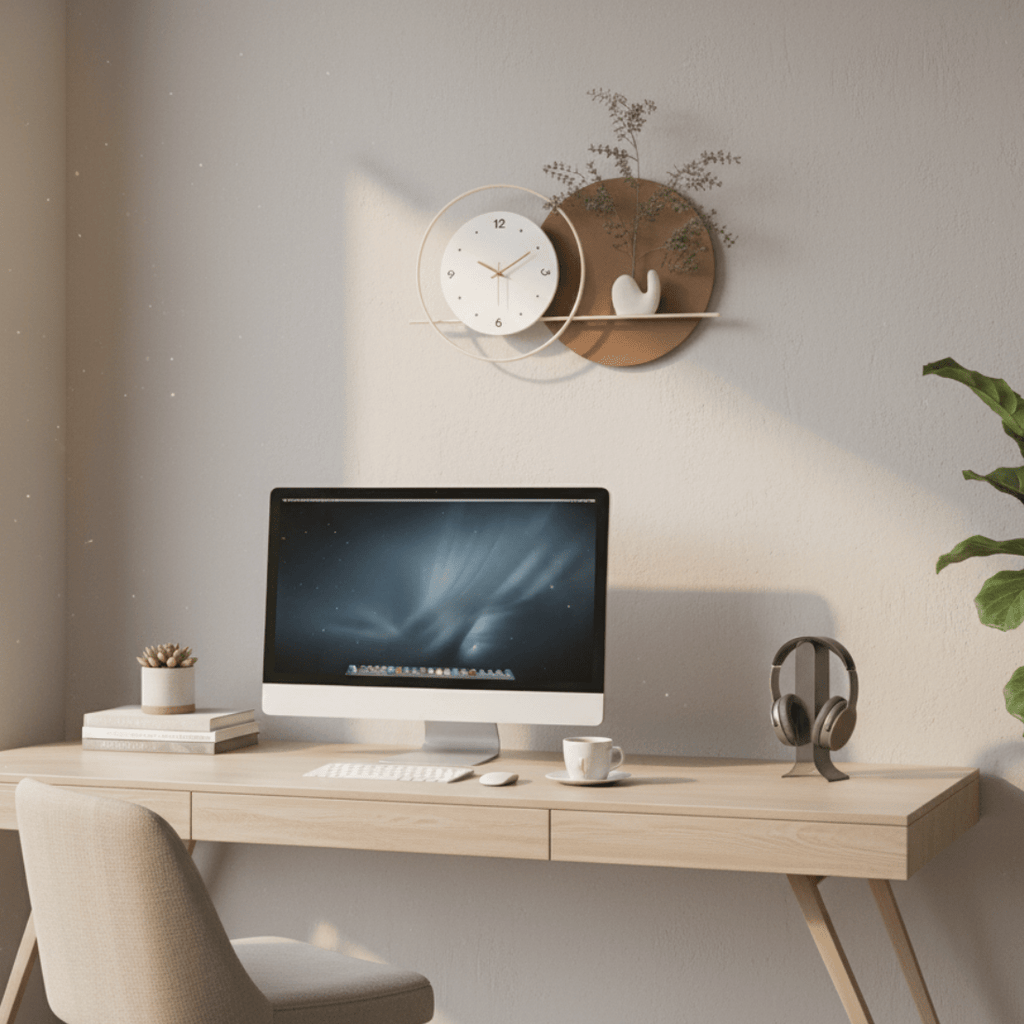 Modern & Stylish Dual-Tone Wall Clock