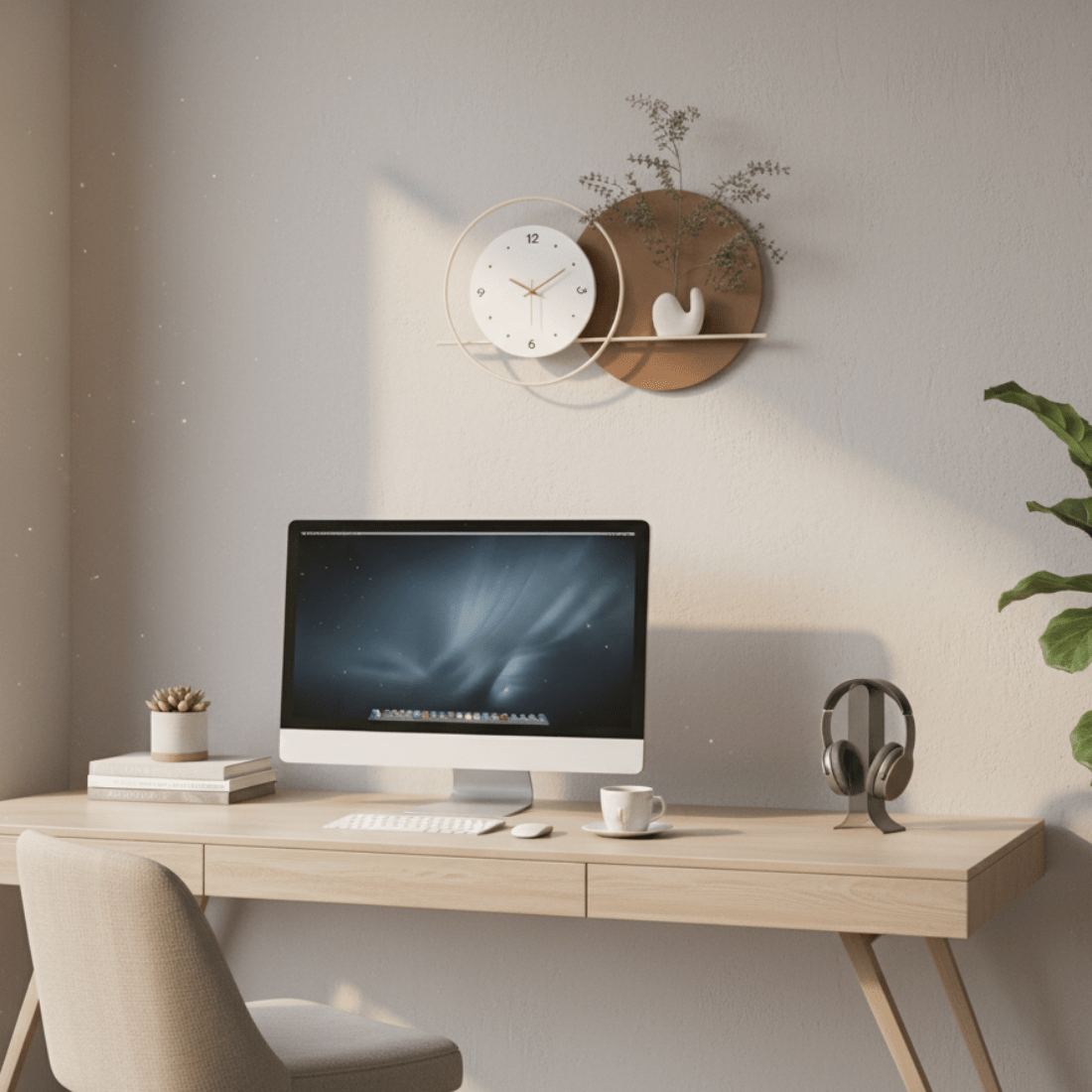 Modern & Stylish Dual-Tone Wall Clock