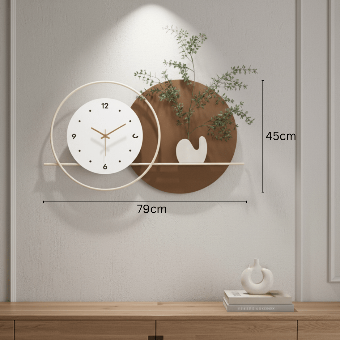 Modern & Stylish Dual-Tone Wall Clock