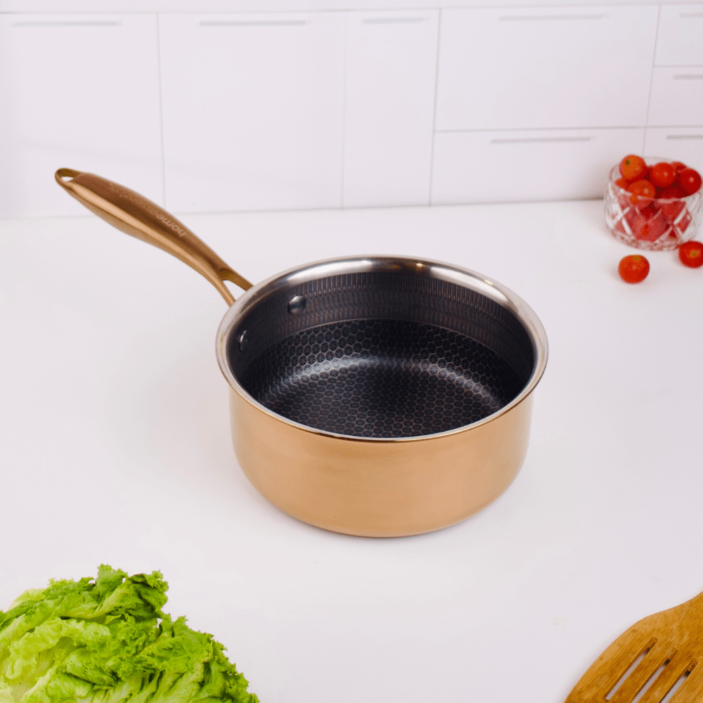 Multi-Purpose Copper Core Honeycomb Frying Pan With Lid (18cm)