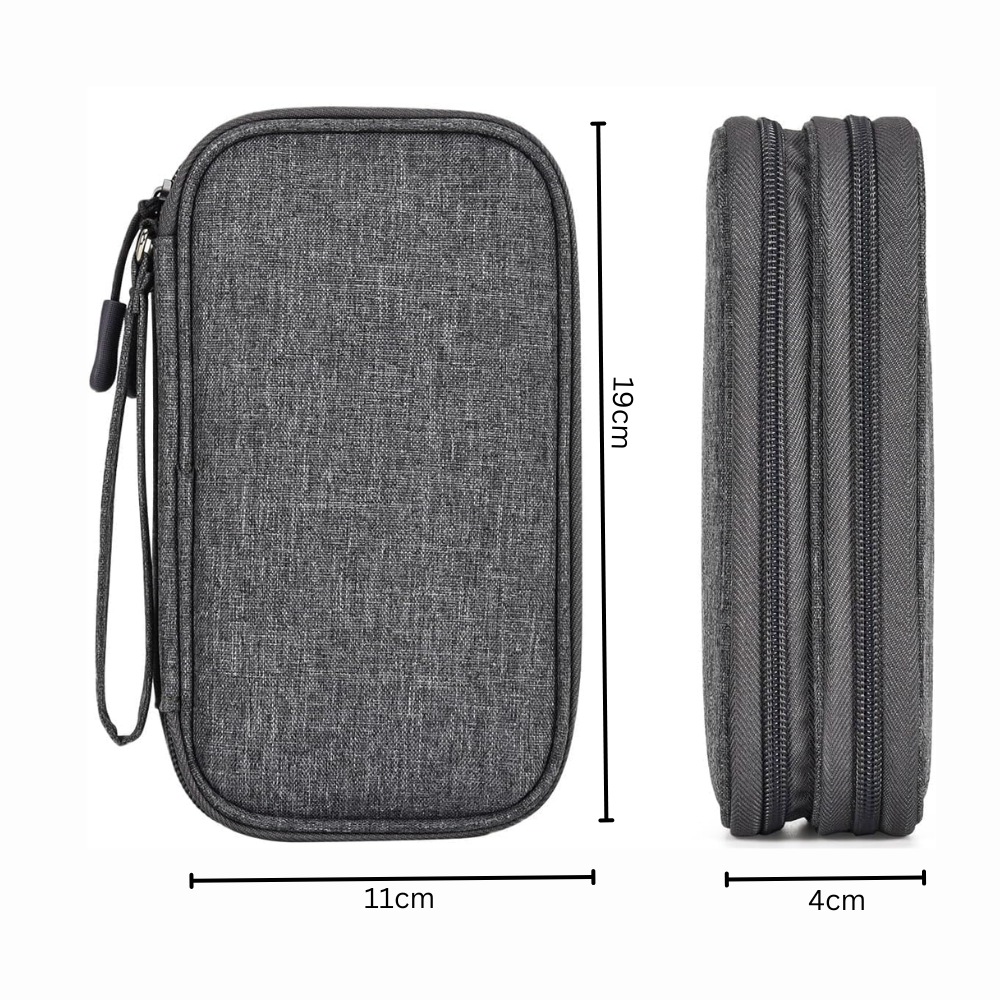 Portable  Storage Bag with Multiple Compartments and Zipper Closure