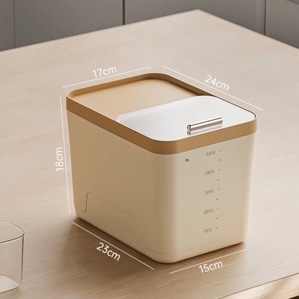 Durable Plastic Dry Food Storage Container with Push-Pull Lid
