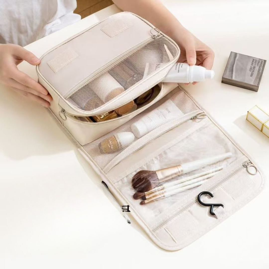 Waterproof Folding Cosmetic & Toiletry Bag with Compartments