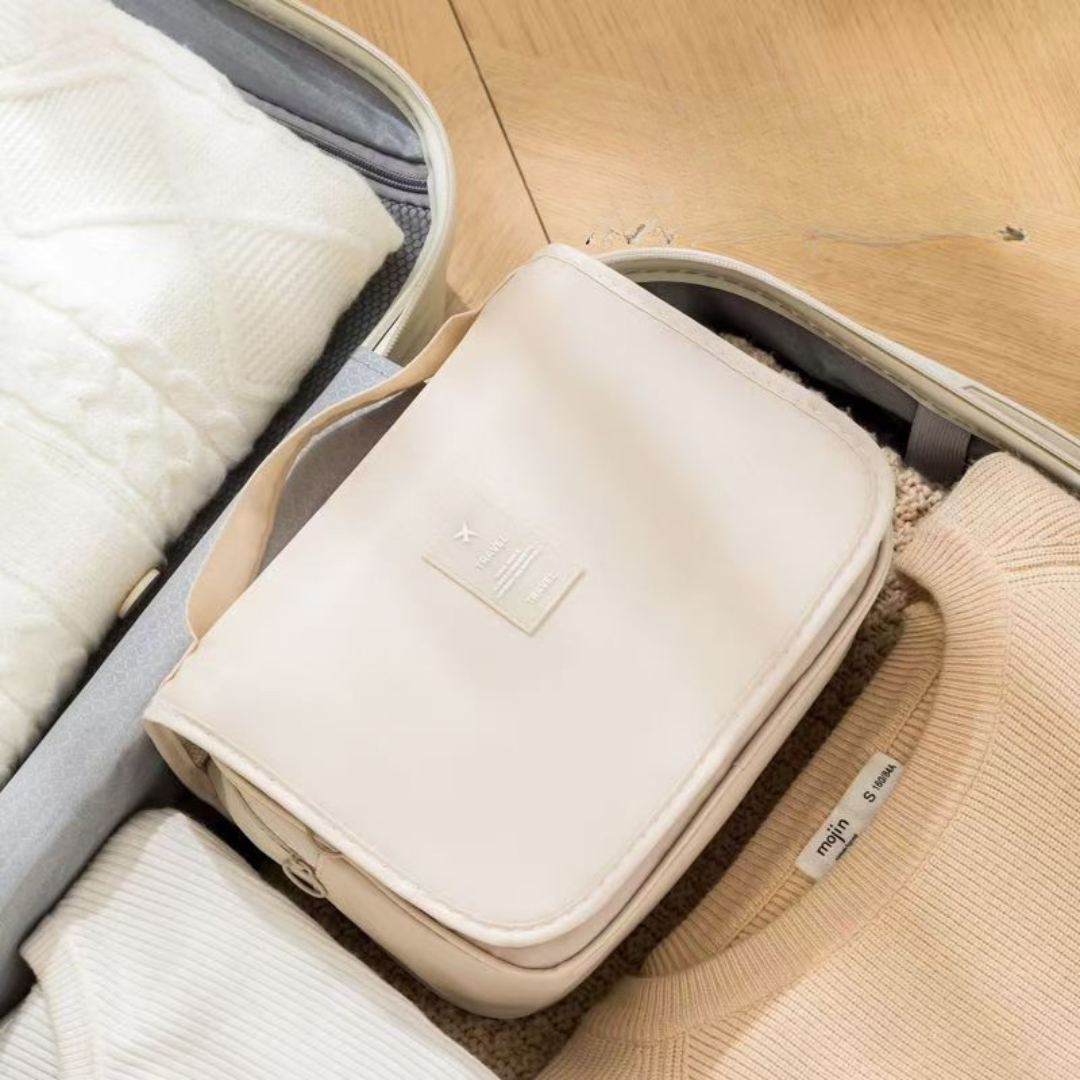 Waterproof Folding Cosmetic & Toiletry Bag with Compartments