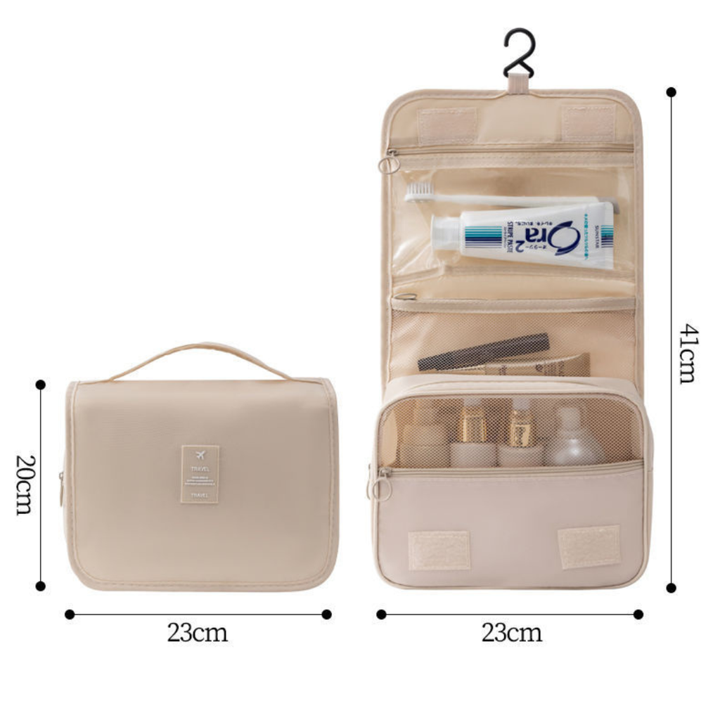 Waterproof Folding Cosmetic & Toiletry Bag with Compartments