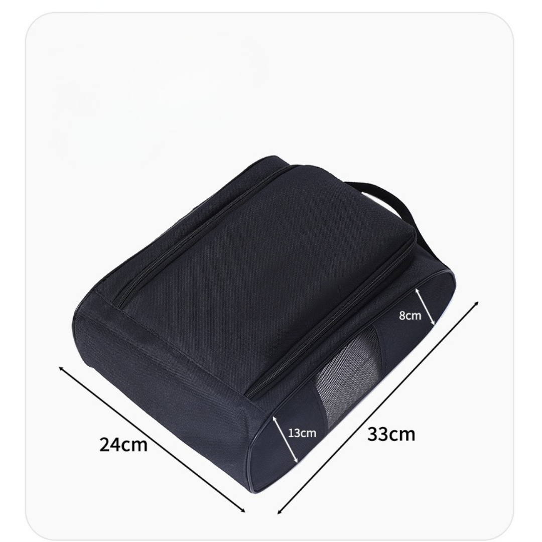 Travel Mesh Shoe Pouch with Handle & Ventilation