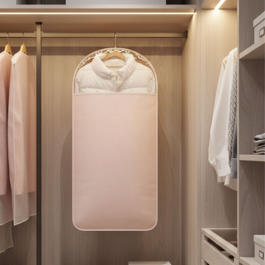 Premium Closet Hanging Coat & Suit Cover Bag