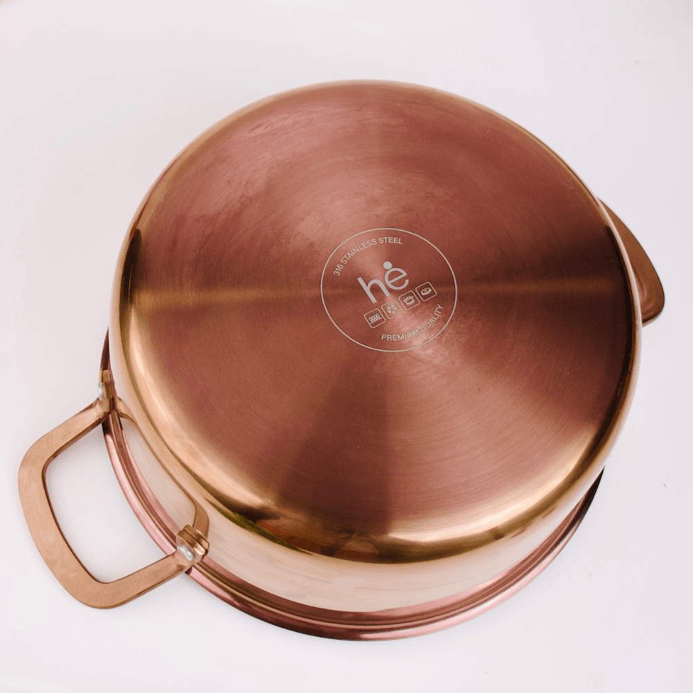 Multi-Purpose Copper Core Honeycomb Cooking Pot With Lid (24cm)