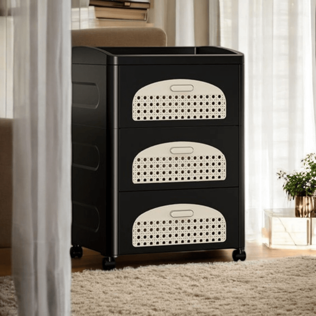 Multipurpose Movable Storage Drawer Cabinet With Wheels