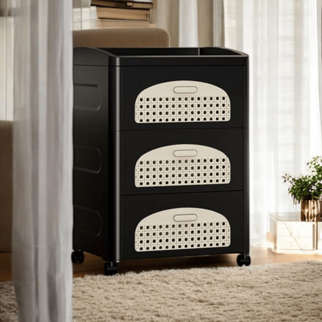 Multipurpose Movable Storage Drawer Cabinet With Wheels