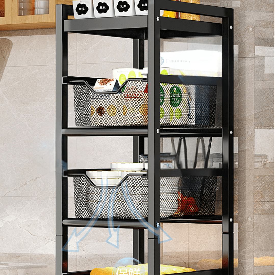 Multi-Layer Narrow Gap Floor Storage Cart