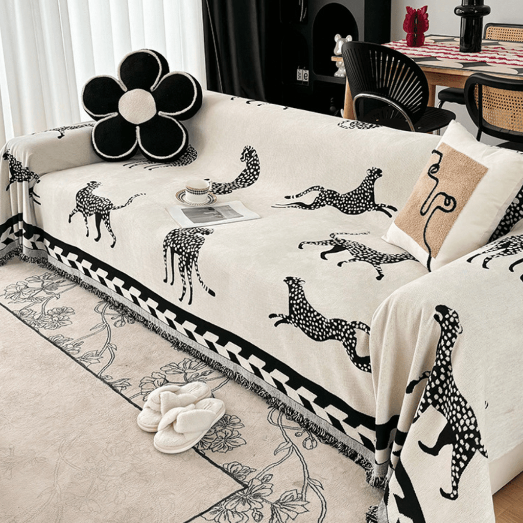 Leopard Print Elegance Elegance Chenille Sofa Cover