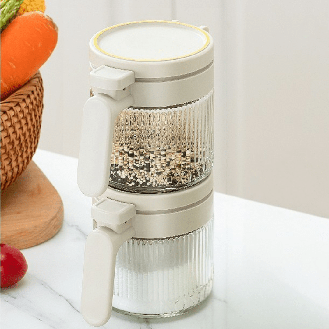 Multi-Purpose Airtight Mini Glass Containers with Spoon (300 ml)