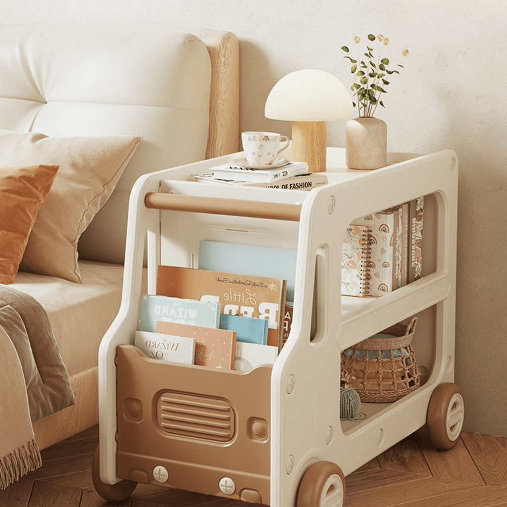 Multi-Functional Bus Themed Storage Cabinet with Wheels