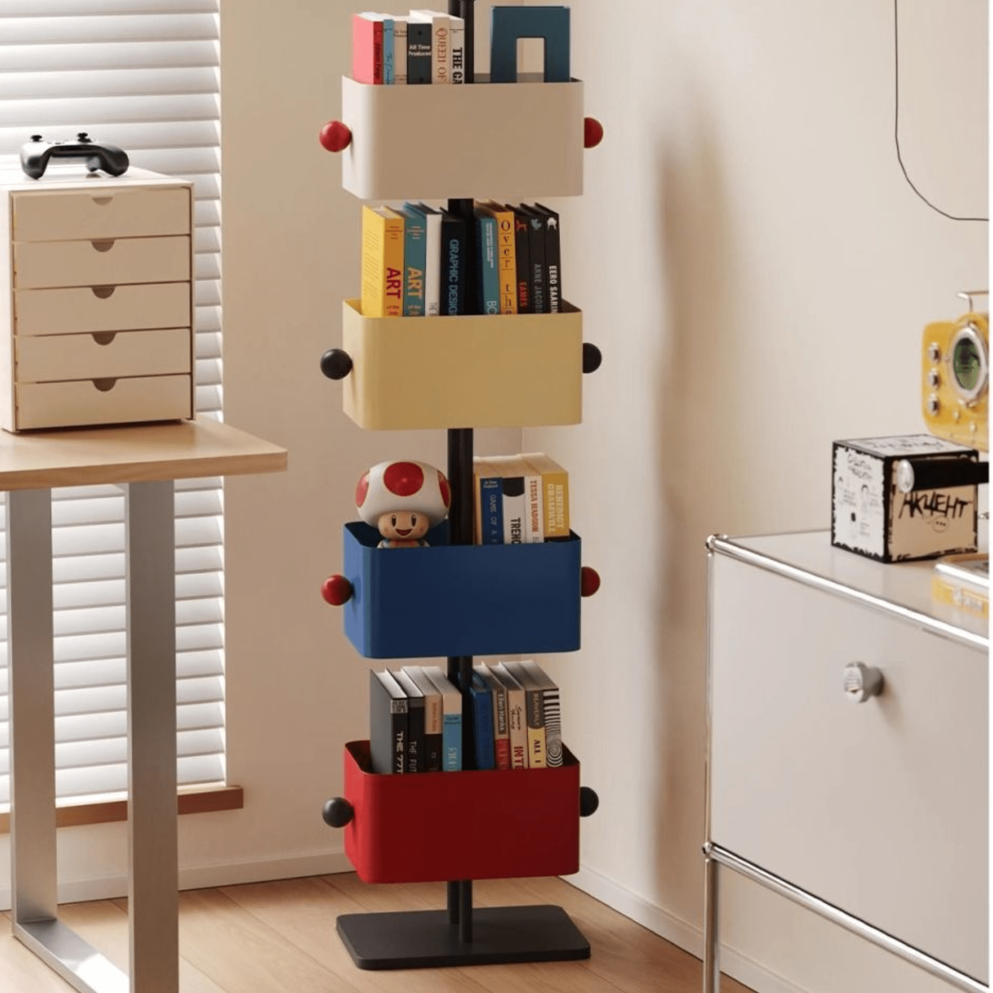 Multi-Layer Metal Floor Standing Storage Cabinet