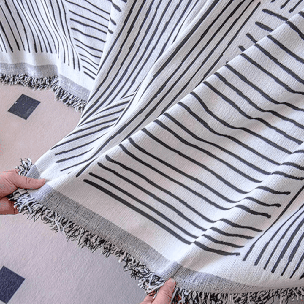 Striped Patchwork Elegance Chenille Sofa Cover