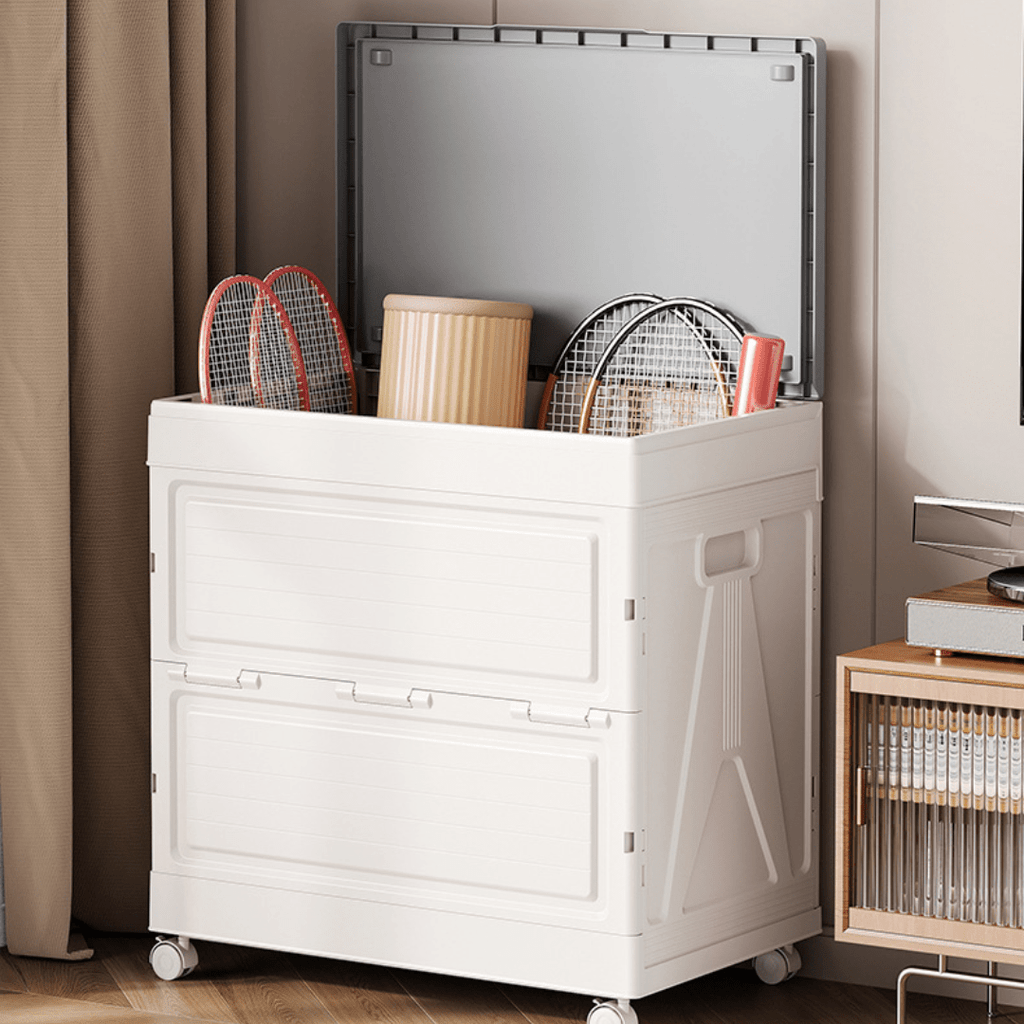 Multi-Purpose Foldable Storage Box With Lid And Wheels