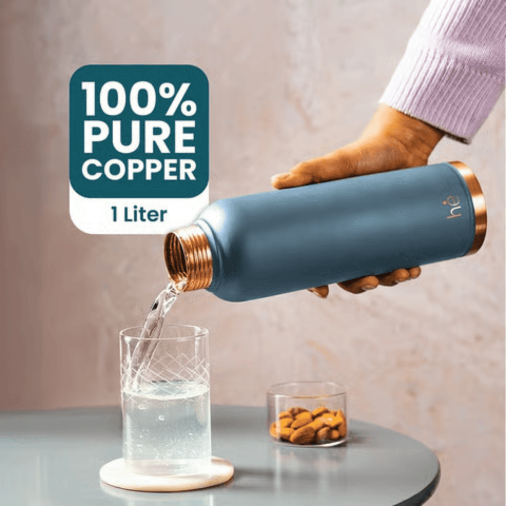 Leak-Proof Pure Copper Water Bottle (1Litre)