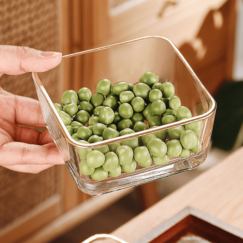 Luxury Glass Snack Box Set (2-Grid)