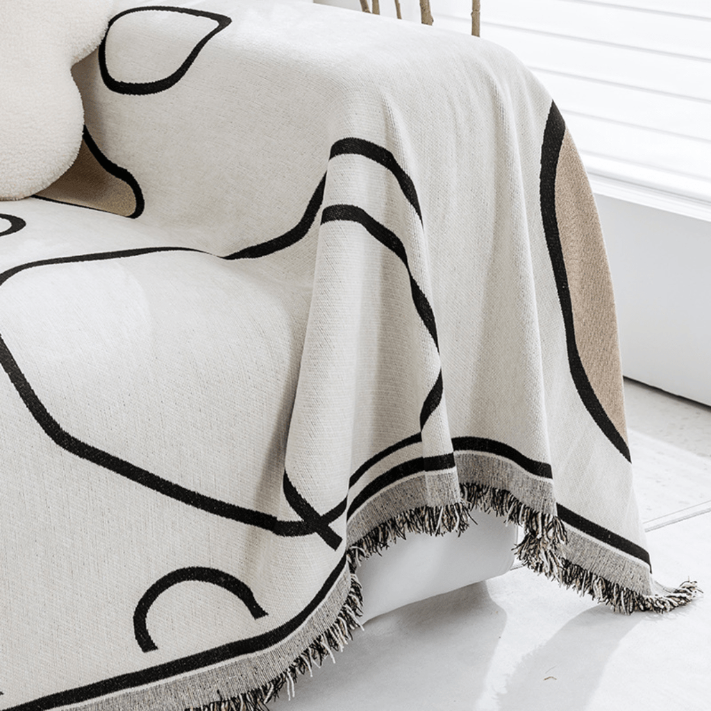 Elegance Chenille Sofa Cover : [EM-SC-21] (Black)