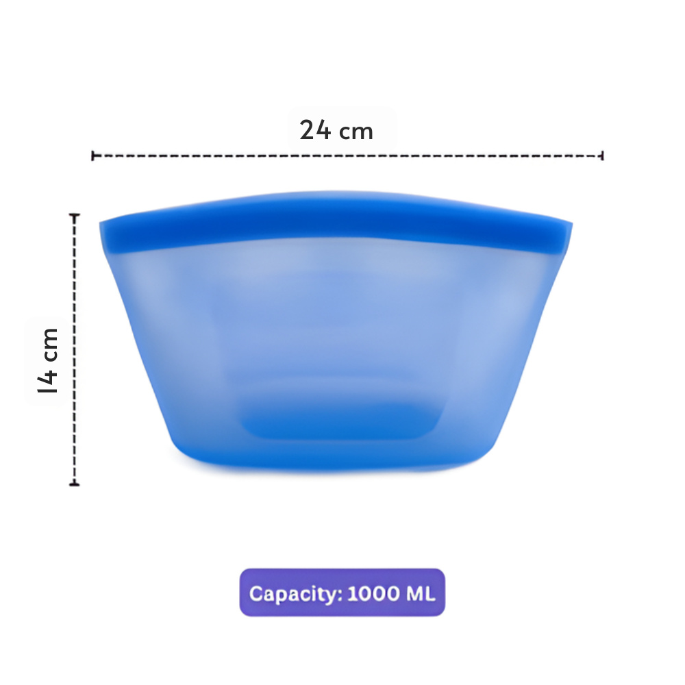 Reusable Silicone Food Storage Bags with Leakproof Airtight Seal