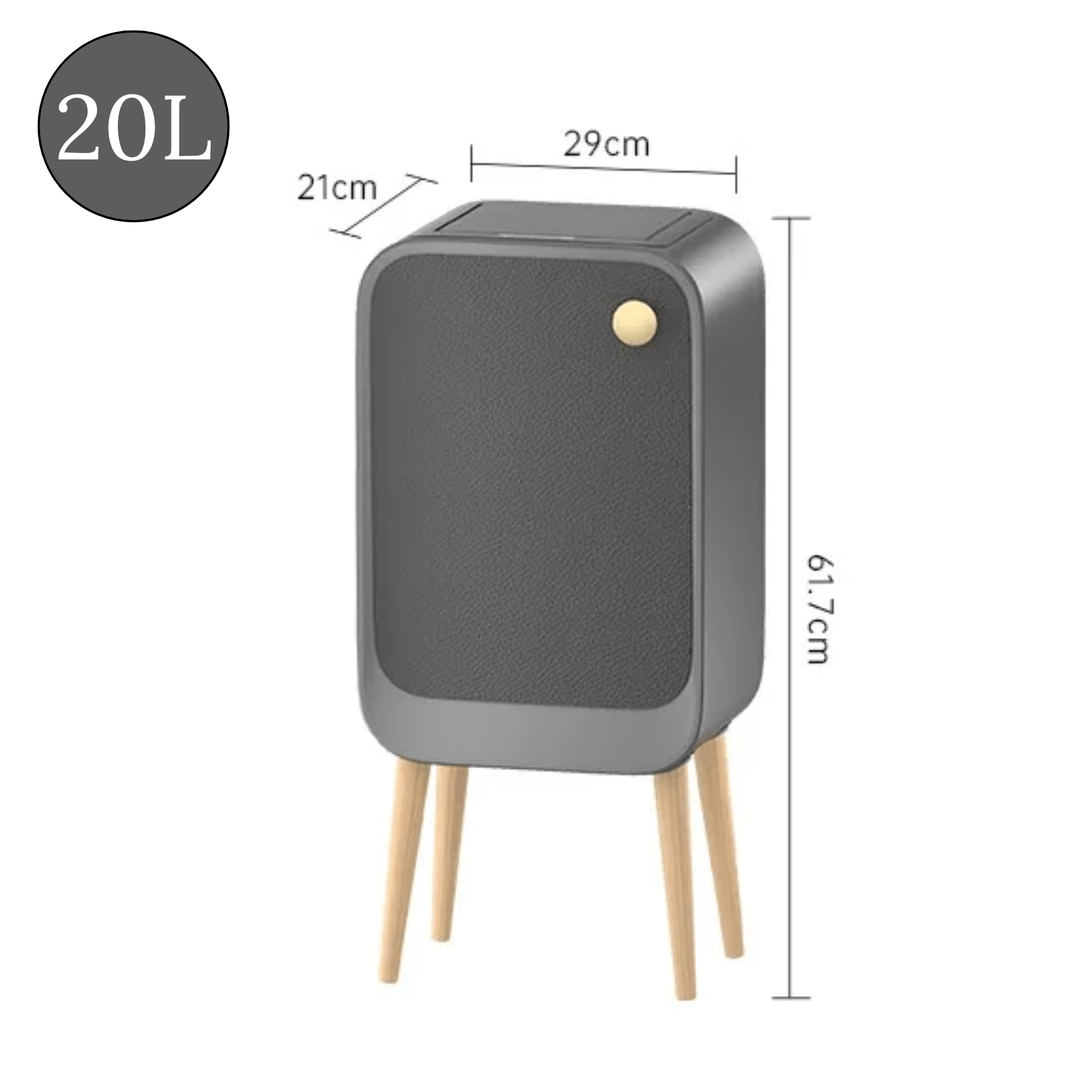 Premium Trash Can with Foot for Bedroom & Hall