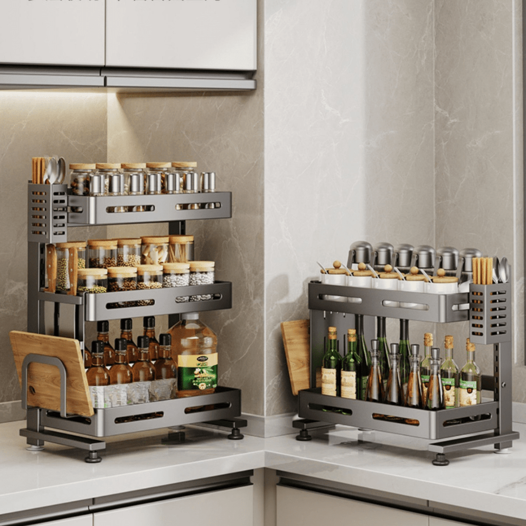 Multi-Tier Stainless Steel Kitchen Storage Rack(43cm)