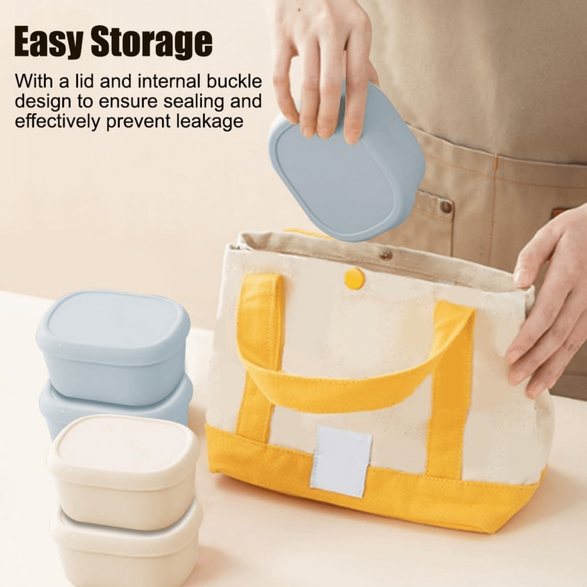 Multi-Use Silicone Food Storage Container with Lid for Daily Storage