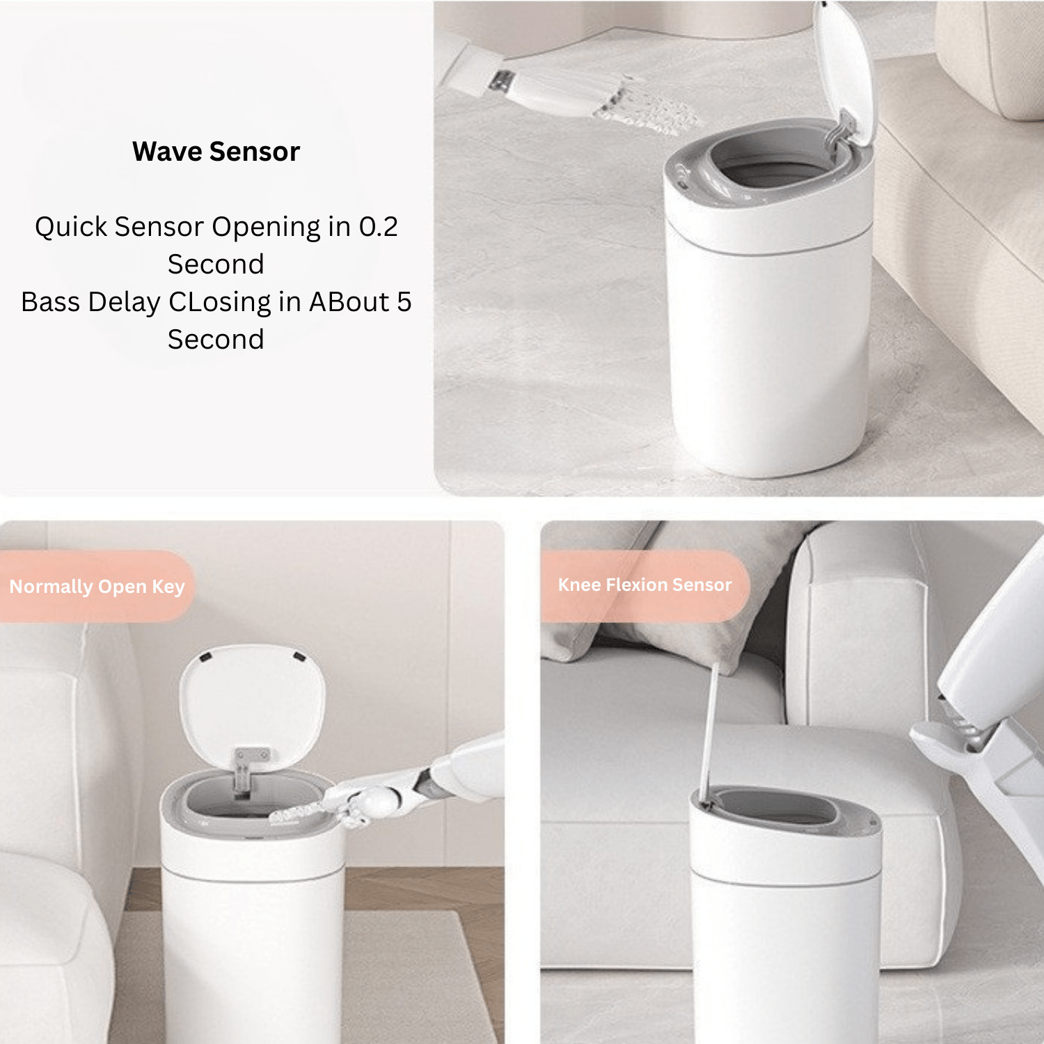 Smart Automatic Sensor Space-Saving Slim Trash Can