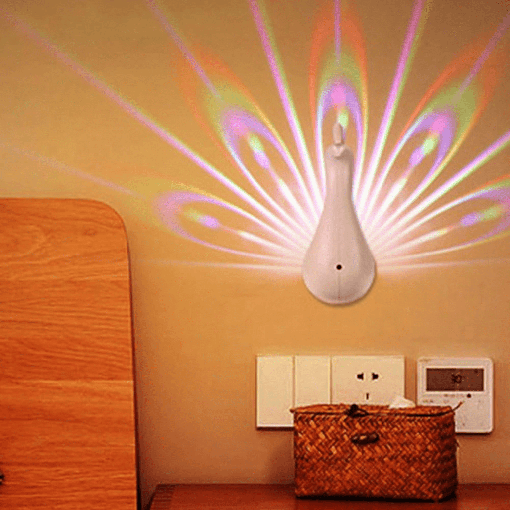 Peacock Beam Artistic Rechargeable Night Glow Lamp(1200mAh)