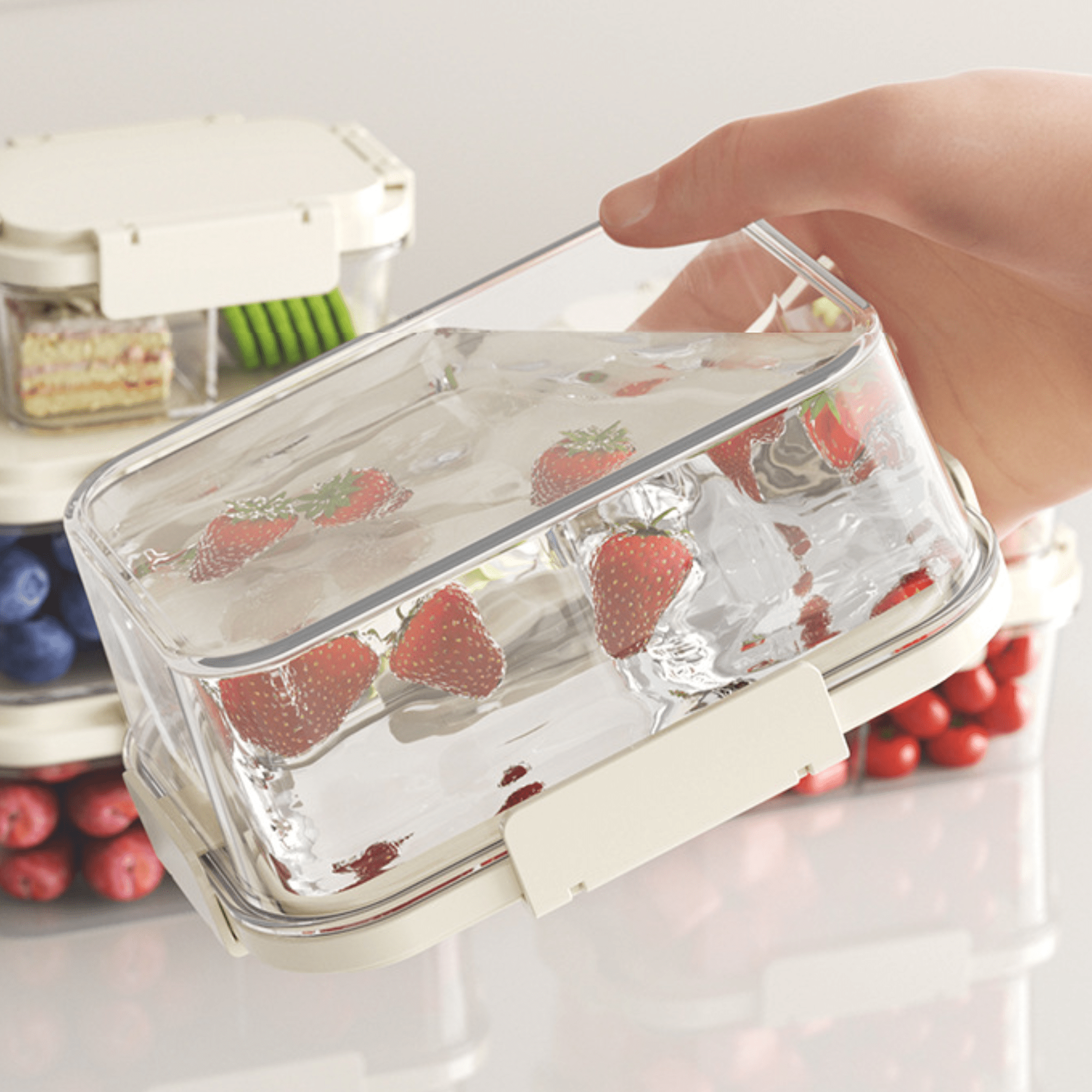 Multi-Purpose Leakproof Food Storage Container with Compartments