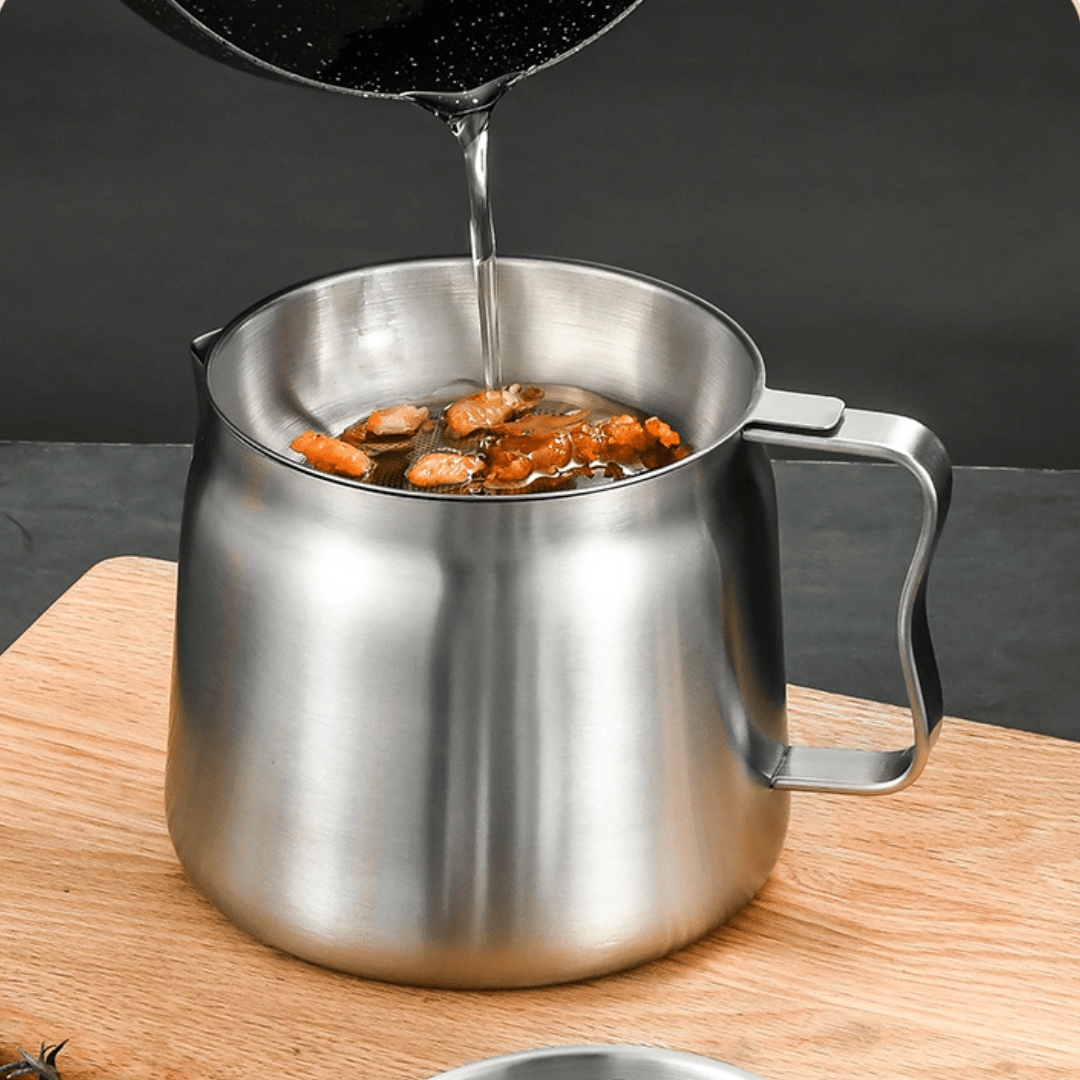 Multi-Purpose Stainless Steel Cooking Oil Strainer Pot