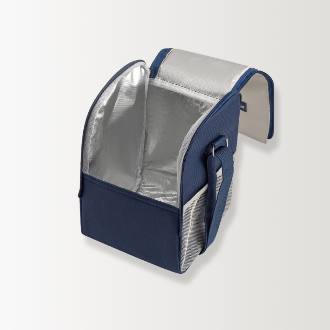 Multifunctional Double Zipper Thermal Lunch Bag with Shoulder Strap