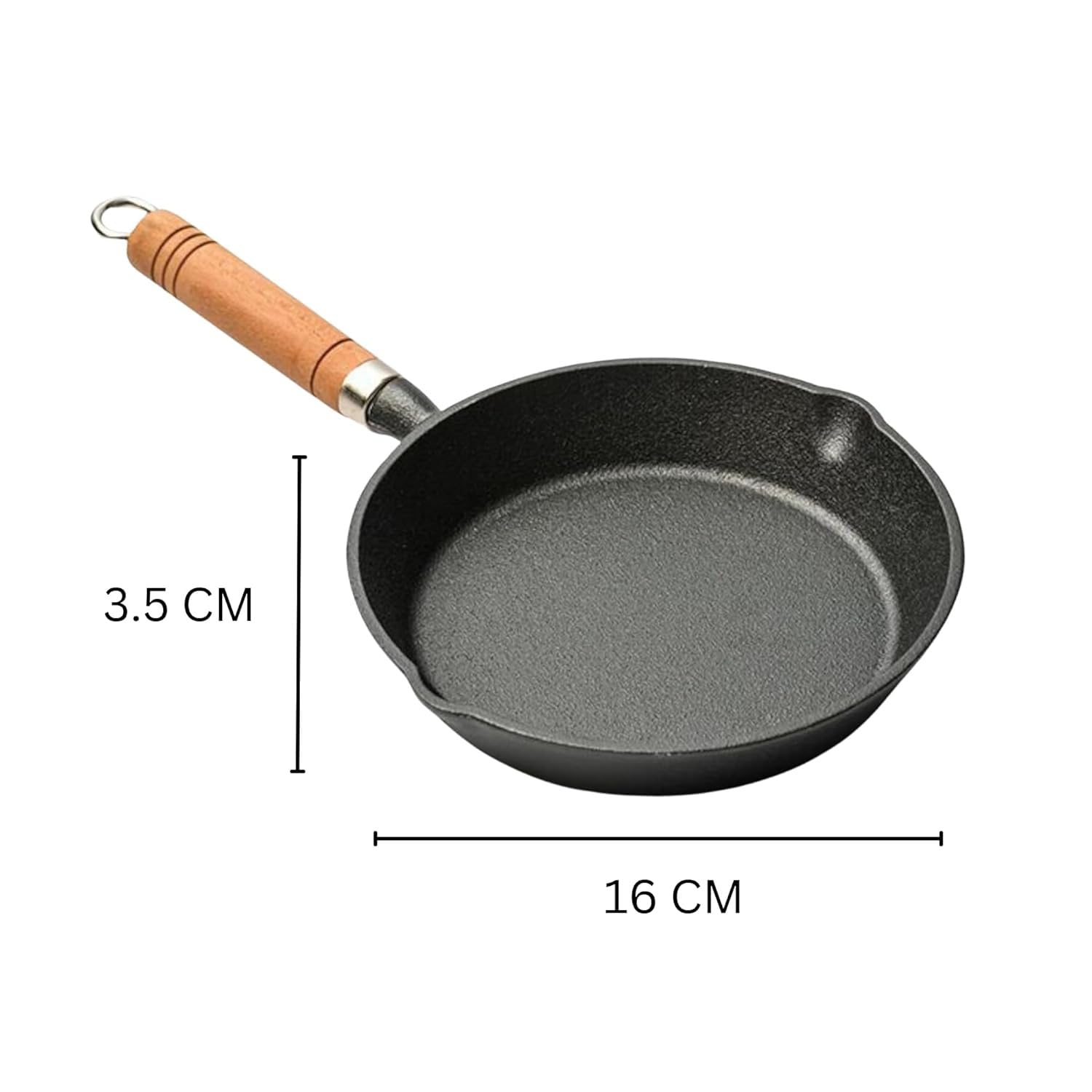 Quick-Heat Cast Iron Frying Pan(16cm)