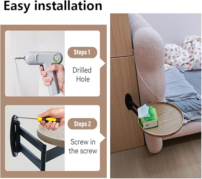 Multi-Purpose 180° Moveable Flip Down Wall Mounted Table (43cm)