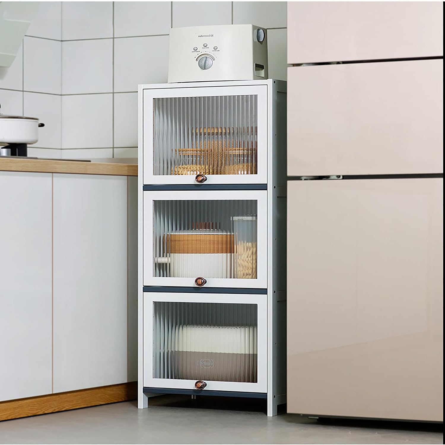 Multi-Storage Wardrobe Cabinet (3-Layer)