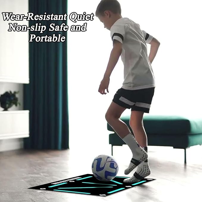 Non-Slip Football Training Control Mat for Skill Development (90cm)