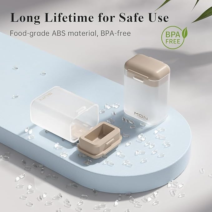 Magnetic Weekly Pill Organizer with 7 Removable Compartments(Pack of 1)
