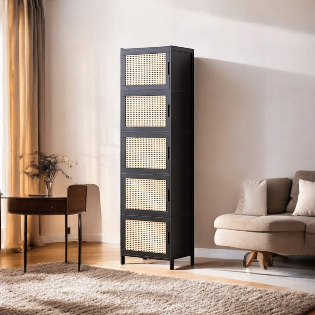 Multi-Purpose Bamboo Wood Storage Cabinet (43cm)