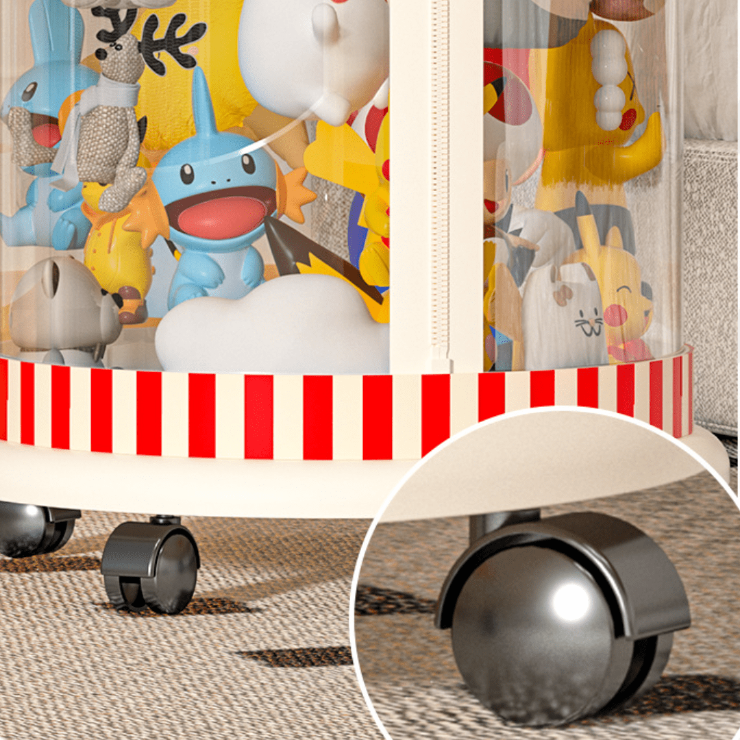 Multipurpose Transparent Plastic Kids Toy Storage Container with Zipper(31cm)