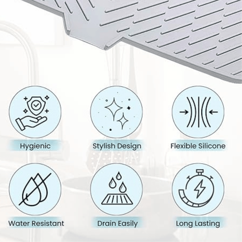 Silicone Ridge Dry Kitchen Mat