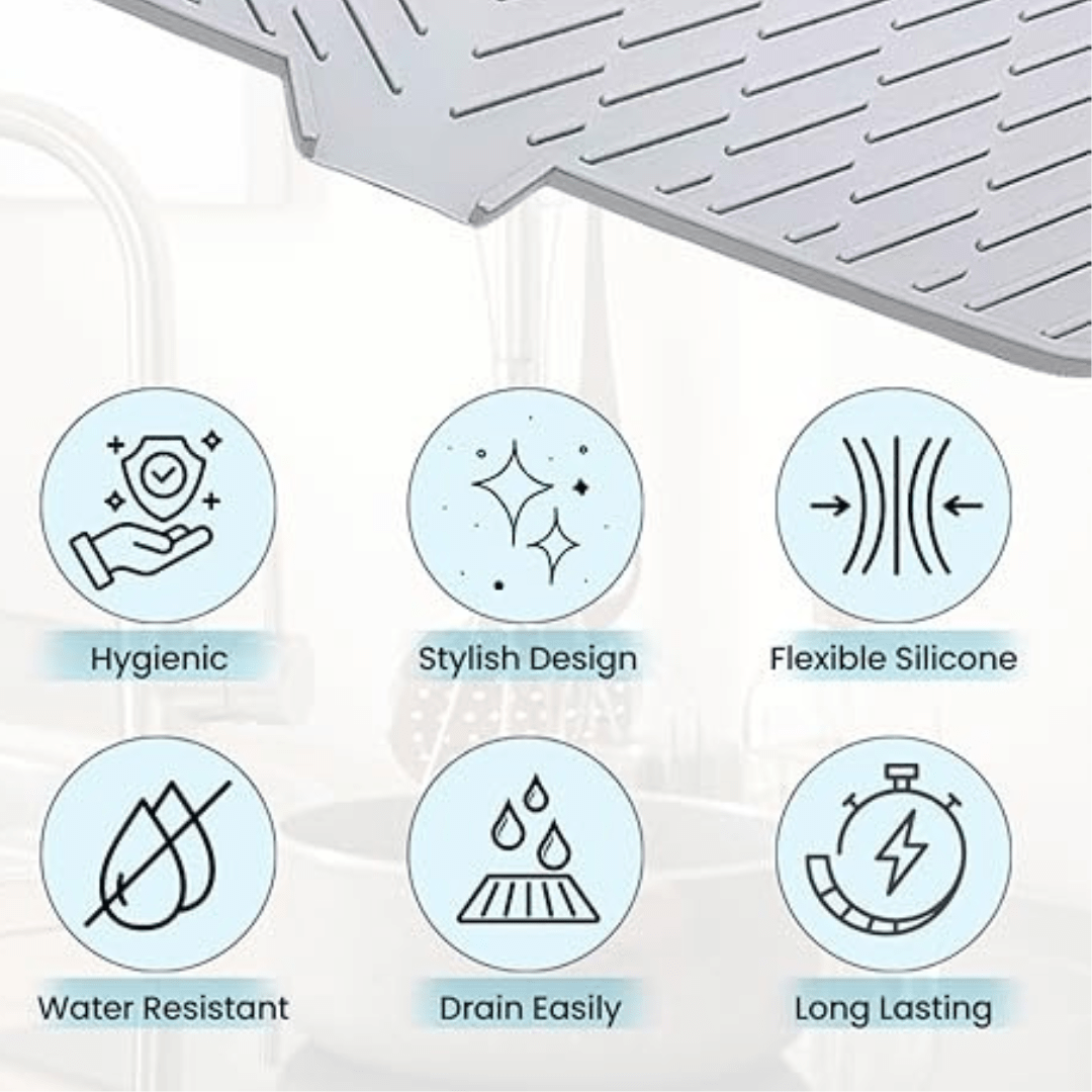 Silicone Ridge Dry Kitchen Mat