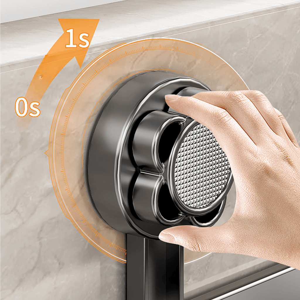 Multi-Functional Plastic Wall Storage Rack with Strong Suction Cup