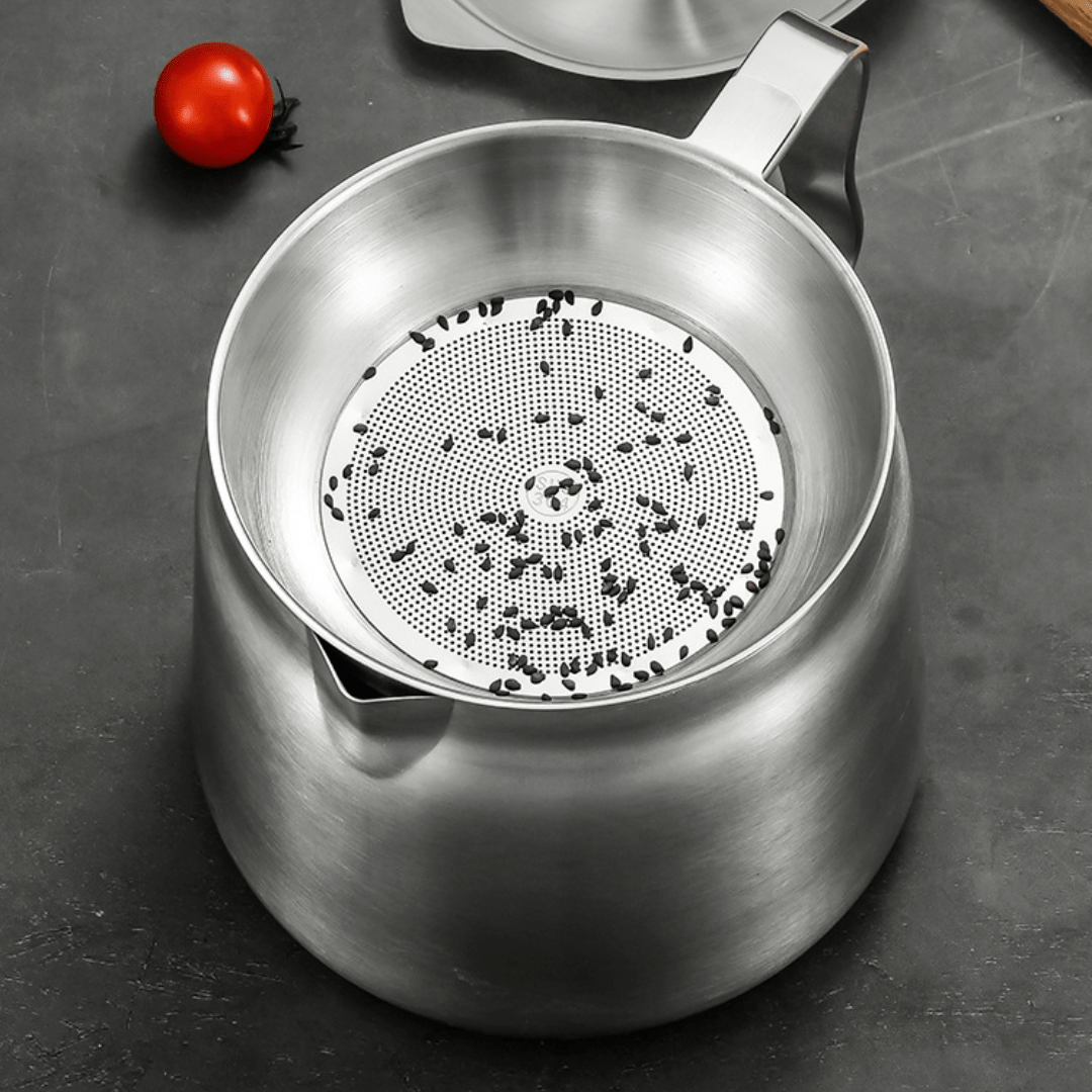 Multi-Purpose Stainless Steel Cooking Oil Strainer Pot