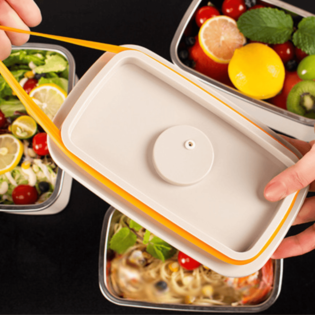 Multi-Functional Stainless Steel Food Storage Container with Leakproof Lid (700ml)