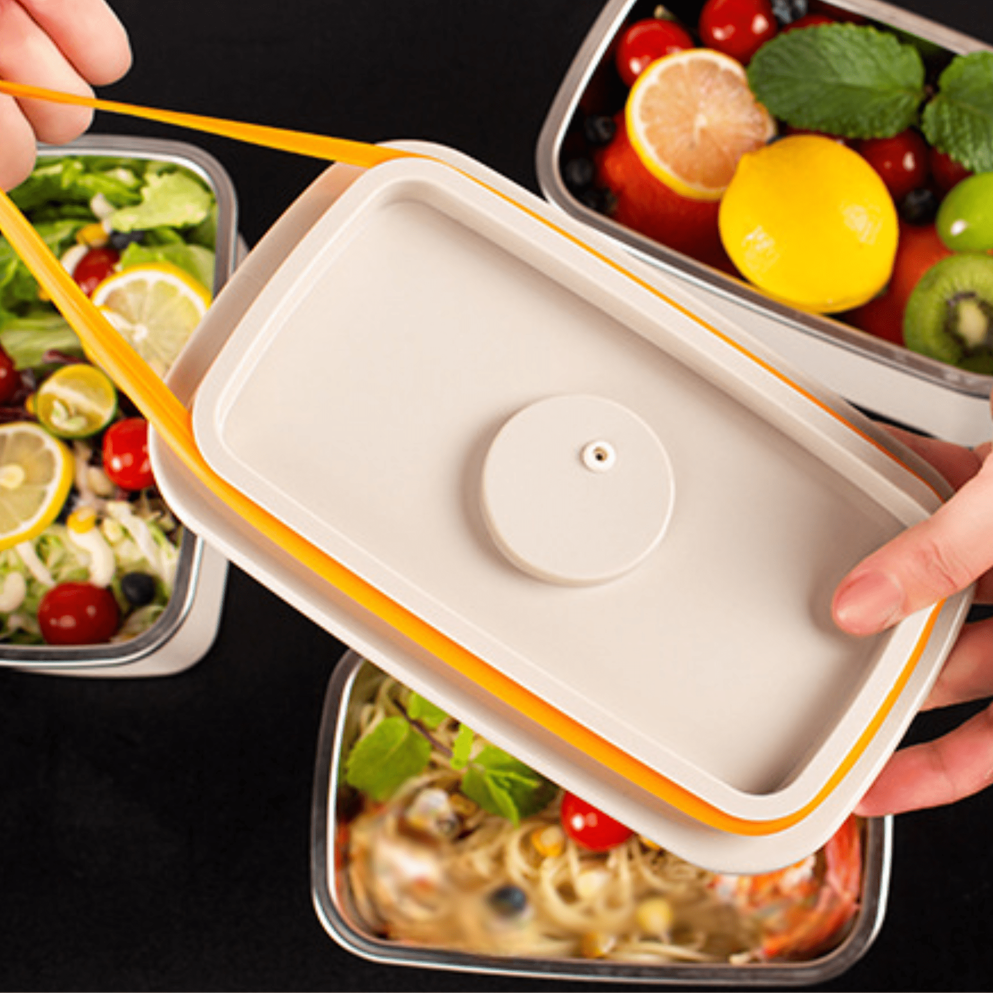 Multi-Functional Stainless Steel Food Storage Container with Leakproof Lid (700ml)