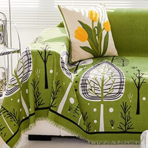 Elegance Chenille Sofa Cover : [EM-SC-28] Style-2