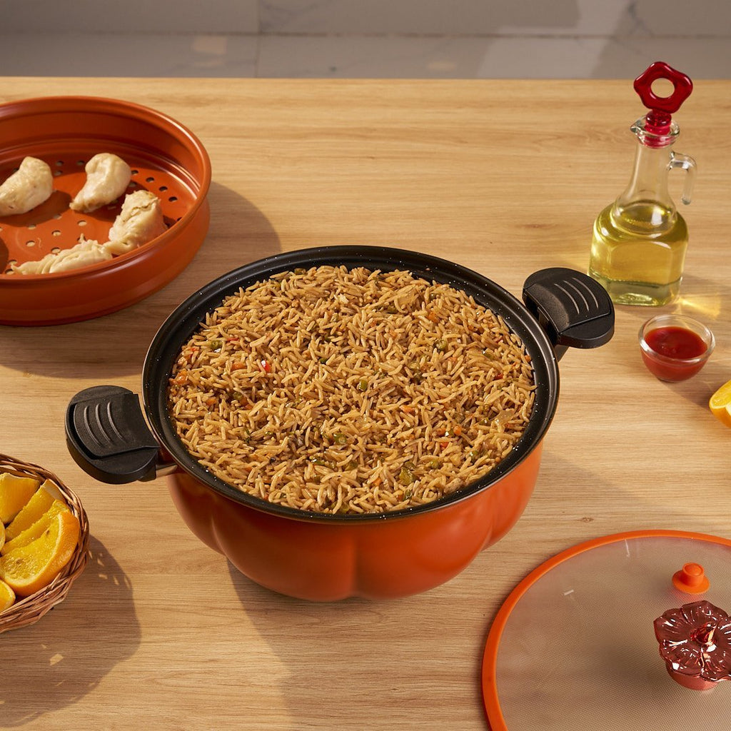 Pumpkin Micro Pressure Pot With Steamer