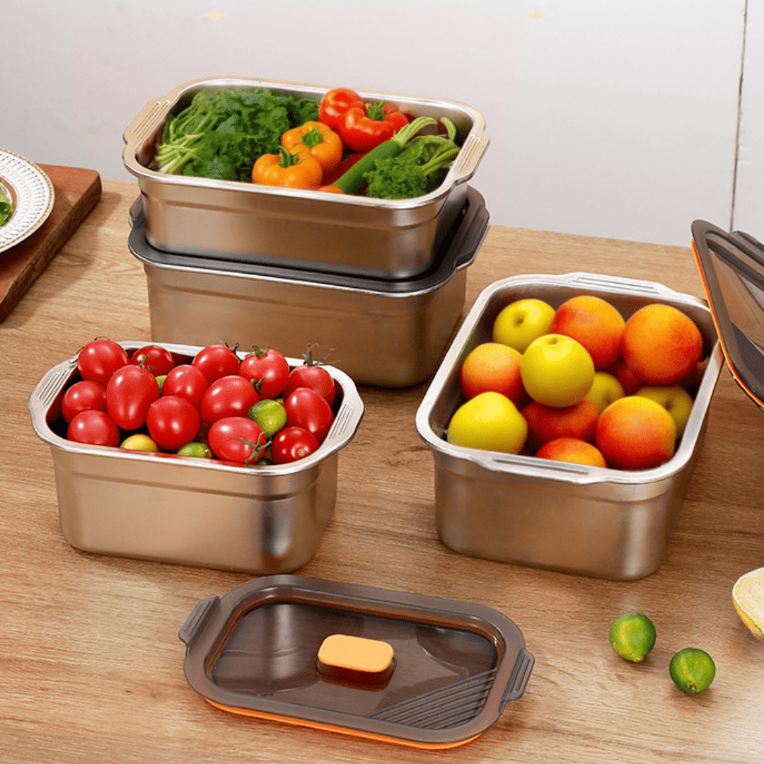 Multifunctional Vacuum-Sealed Stainless Steel Food Storage Container(1200ml)