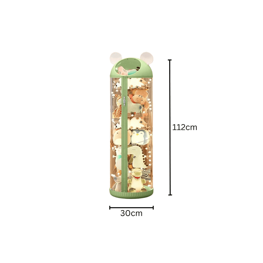 Multi-Functional Transparent Toys Storage Tube with Zipper(30cm)